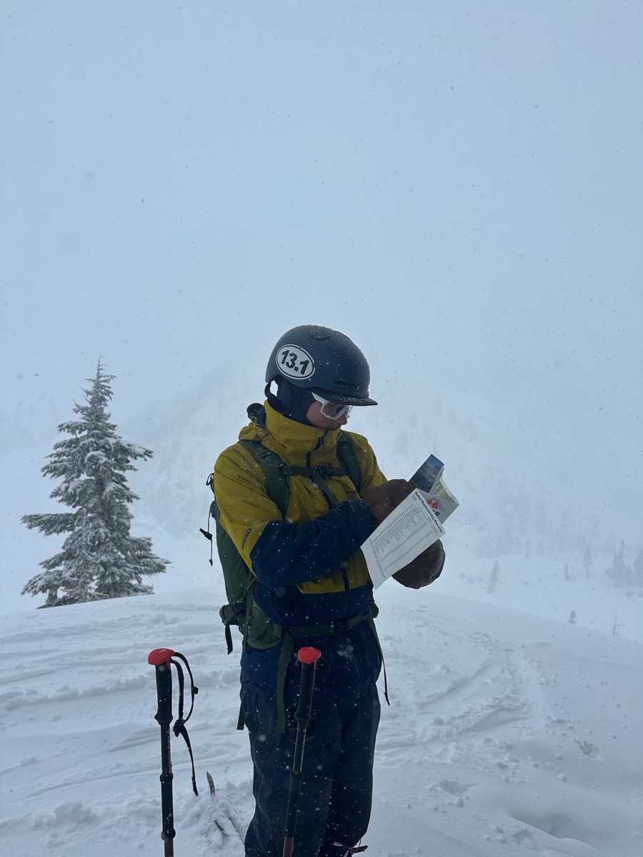 A backcountry skiing outing on Mount Baker